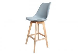  PP Seat Beech Bar Stool Customized Color Easy To Maintain Manufactures