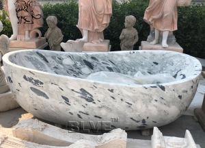  natural Solid Stone Freestanding Bathtub Carrara Marble For Bath Manufactures
