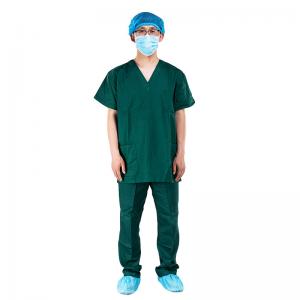  Hospital Operating Room Short Sleeve Unisex Medical Scrub Suits Manufactures