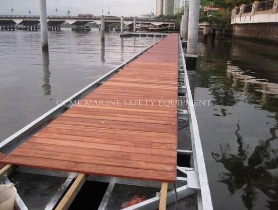  Floating dock with aluminum frame decking Foam-Filled Floating pontoons Hdpe plastic pontoon Manufactures