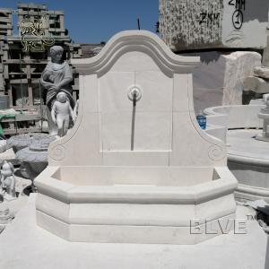  BLVE Simple Marble Big Wall Fountain White Stone Carving Garden Fountain Modern French Outdoor Decoration Manufactures