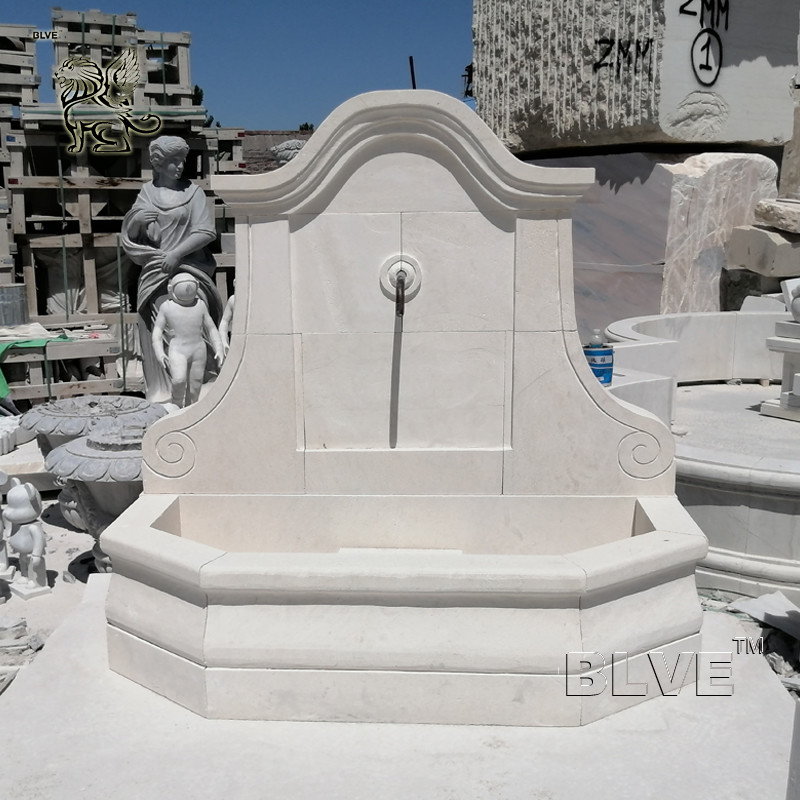 Buy cheap BLVE Simple Marble Big Wall Fountain White Stone Carving Garden Fountain Modern from wholesalers