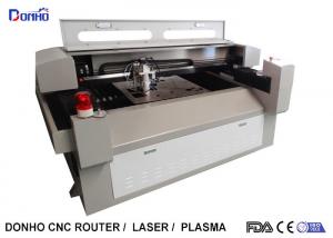  Metal / Fabric Laser Cutting Machine , Industrial CNC Fabric Cutter With Alarm Light Manufactures
