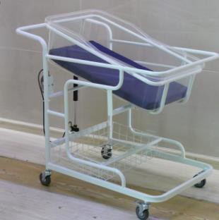  Metal New Born Baby Cart Bed Hospital Crib Commercial Furniture For Clinic Manufactures