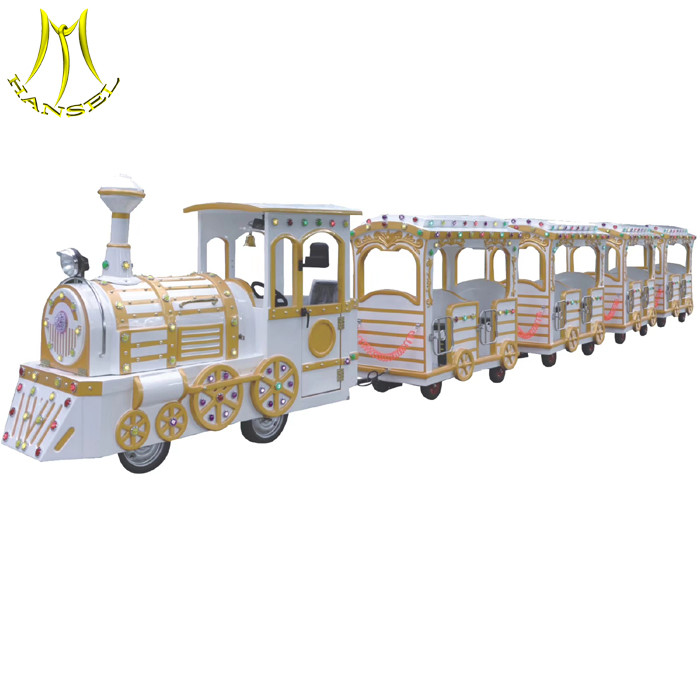  Hansel  high quality large  24 seats amusement trackless tourist train for sale Manufactures