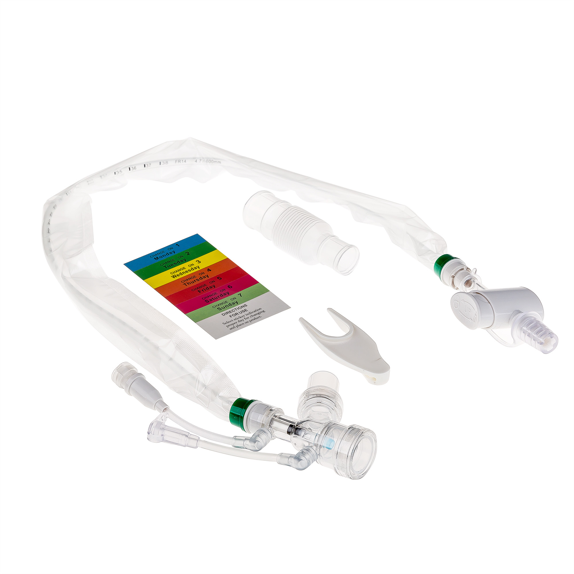  Double Swivel Elbows 7Fr Closed System PVC Suction Catheter Endotracheal Manufactures