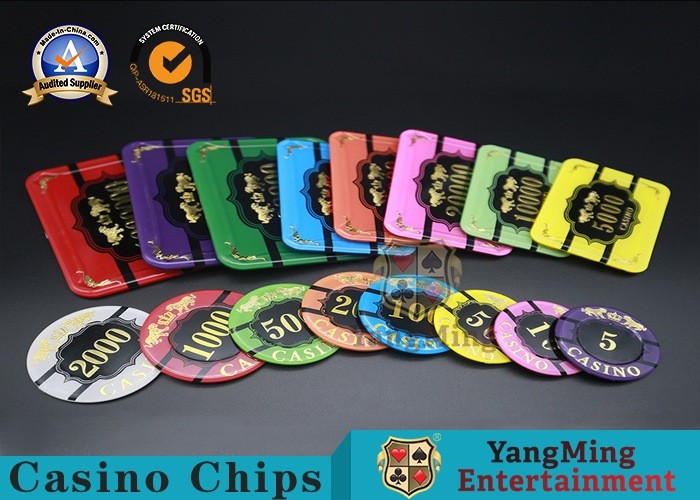  Square Crystal Acrylic Poker Chips With Custom Logo / Super Touch Texture Poker Plaque Manufactures