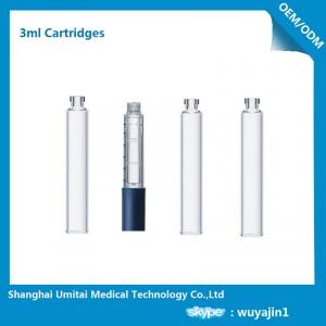  Professional Insulin Pen Cartridge Glass Dental Cartridges With Rubber Stopper 3ml Manufactures