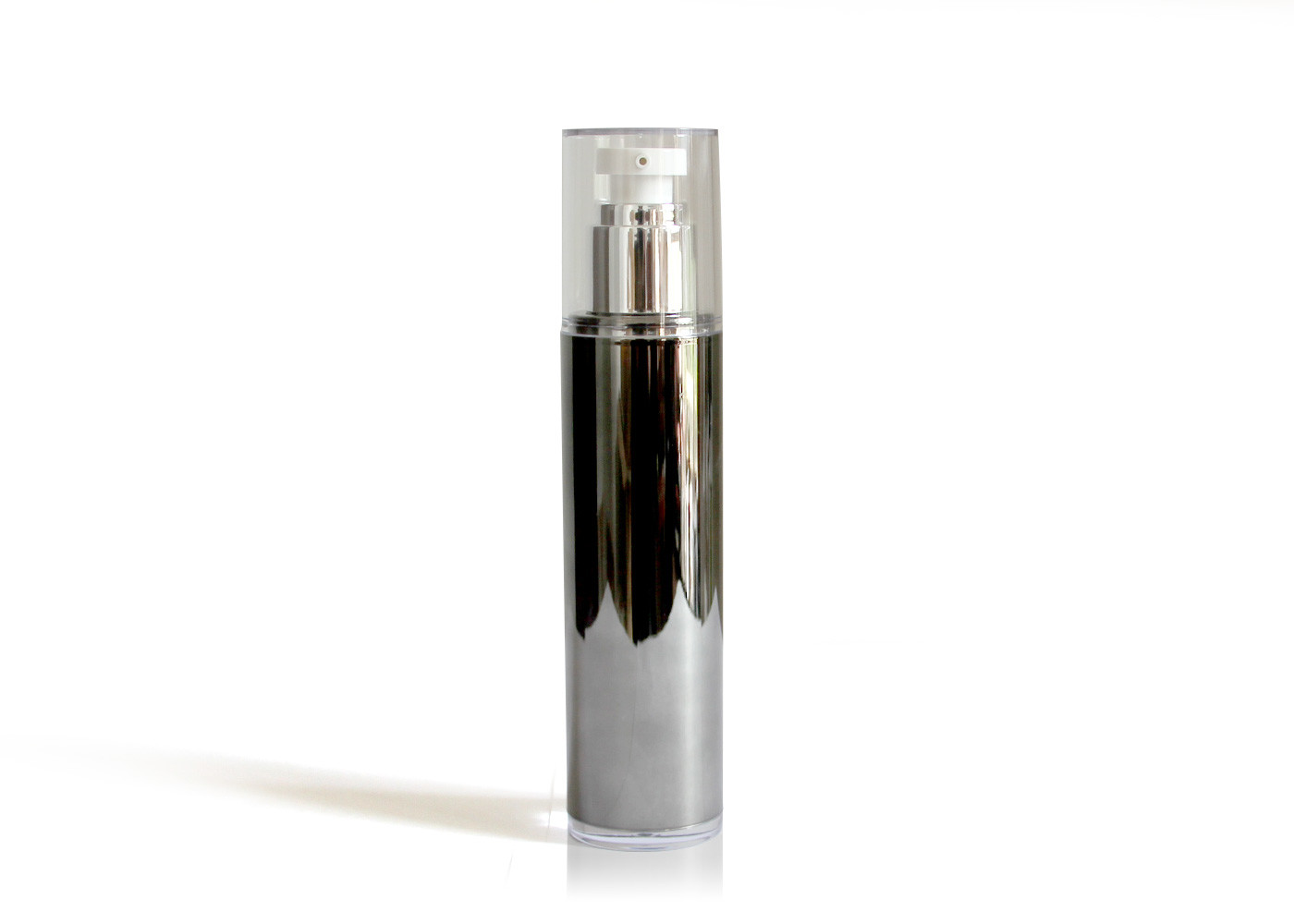  Silver Aluminum Cream Pump Bottle  / Eye Serum Airless Dispenser Bottles Manufactures