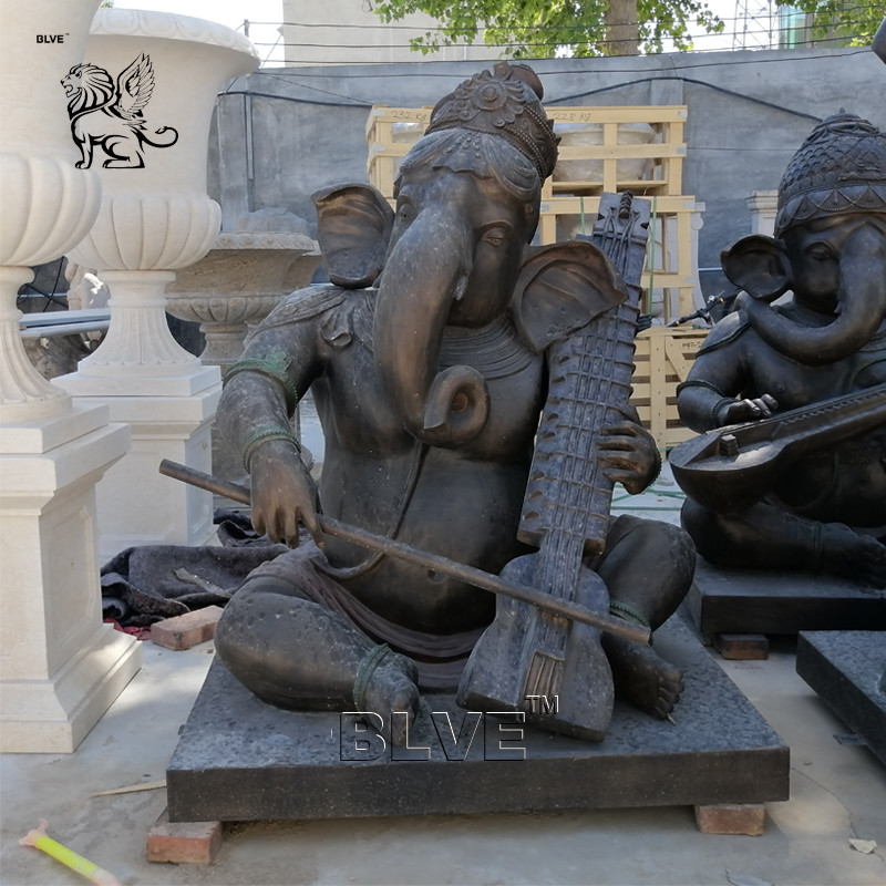  BLVE Bronze Lord Ganesha Sculpture Vinayagar Ganapati Ganesh Statue Hindu God Metal Life Size Indian Religious Manufactures
