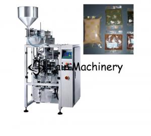  3PH Tomato Ketchup Pouch Packing Machine , 2.5Kw 50BPM Pouch Filling Packing Machine Manufactures