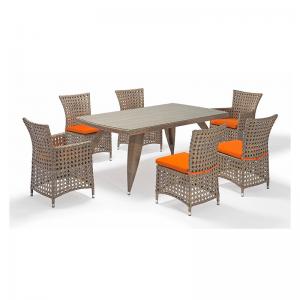  Rust Proof Chair 7 Piece Rattan Table And Chairs SGS Certificate Manufactures
