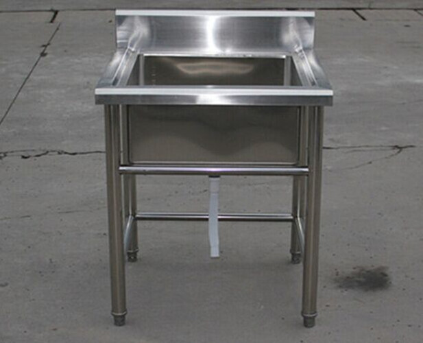  Industrial Stainless Steel Shelving Restarant Equipment Wash Sink With Tap Hole Manufactures