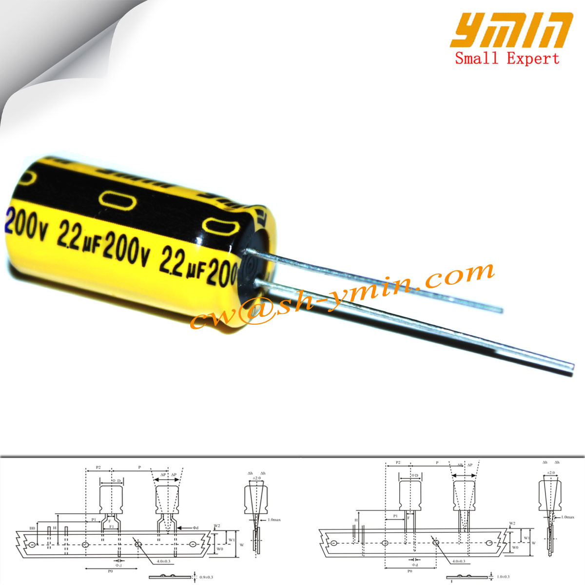Buy cheap 2.2uF 200V 5x11mm Capacitor GP Series 105°C 4,000 ~ 6,000 Hours Radial from wholesalers