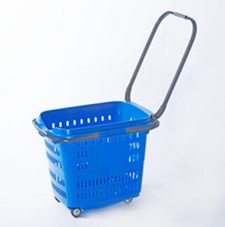  PP Rolling Folding Cart With Wheels Collapsible Plastic Hand Baskets Manufactures