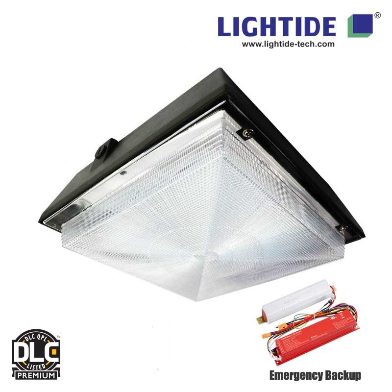 Buy cheap DLC Premium 12x12 90W LED Canopy Lights with motion sensor and Emergency Backup from wholesalers