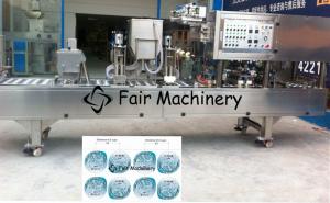 7.5KW 5400B/H Cup Filling Sealing Machine For Liquid Water Plastic 6 Cups 380V Manufactures