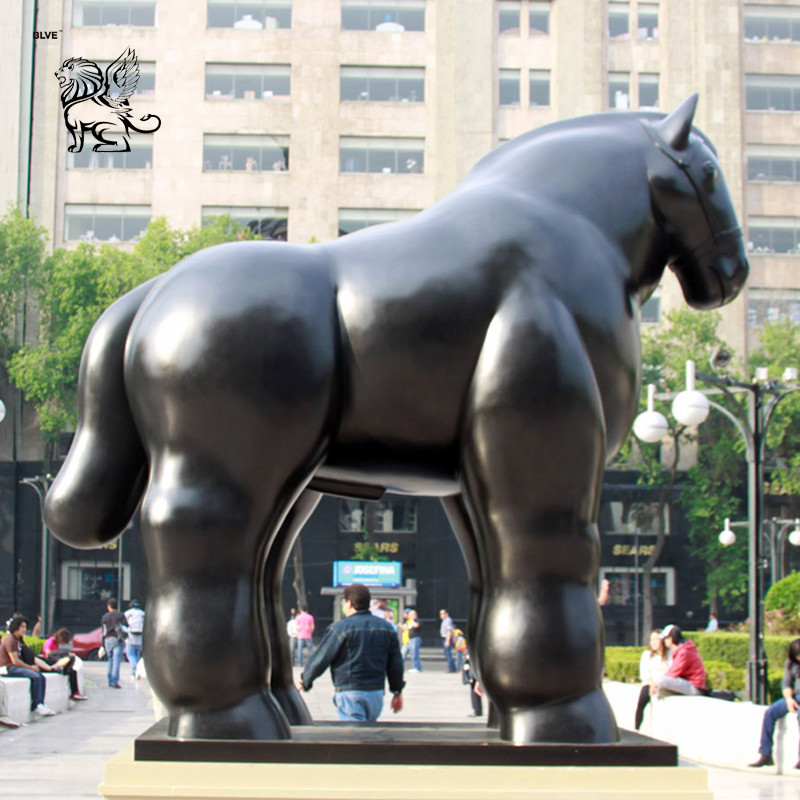  BLVE Bronze Fat Horse Statue Garden Fernando Botero Large Outdoor Metal Sculpture Modern Art Famous Artwork Manufactures