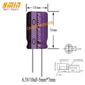  7mm Height Capacitor Radial Aluminum Electrolytic Capacitor for LED Driver Solar LED Lighting and General Purpose Manufactures