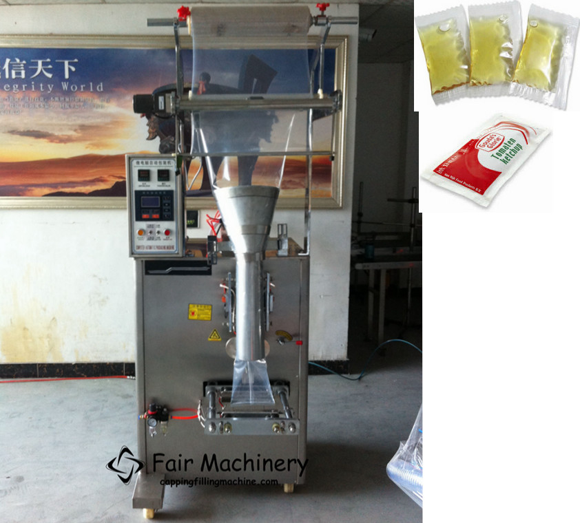  40BPM 0.65mpa Liquid Pouch Packing Machine For Tomato Sauce 50Hz Manufactures