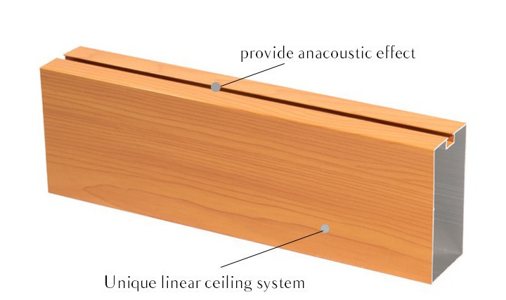  U Shape Colorful Aluminium Ceiling Panel , Chandelier Stick On Ceiling Tiles Manufactures