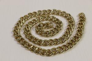 Zeronickel Metal Handbag Chains , 14mm Decorative Metal Chain Electroplated Manufactures