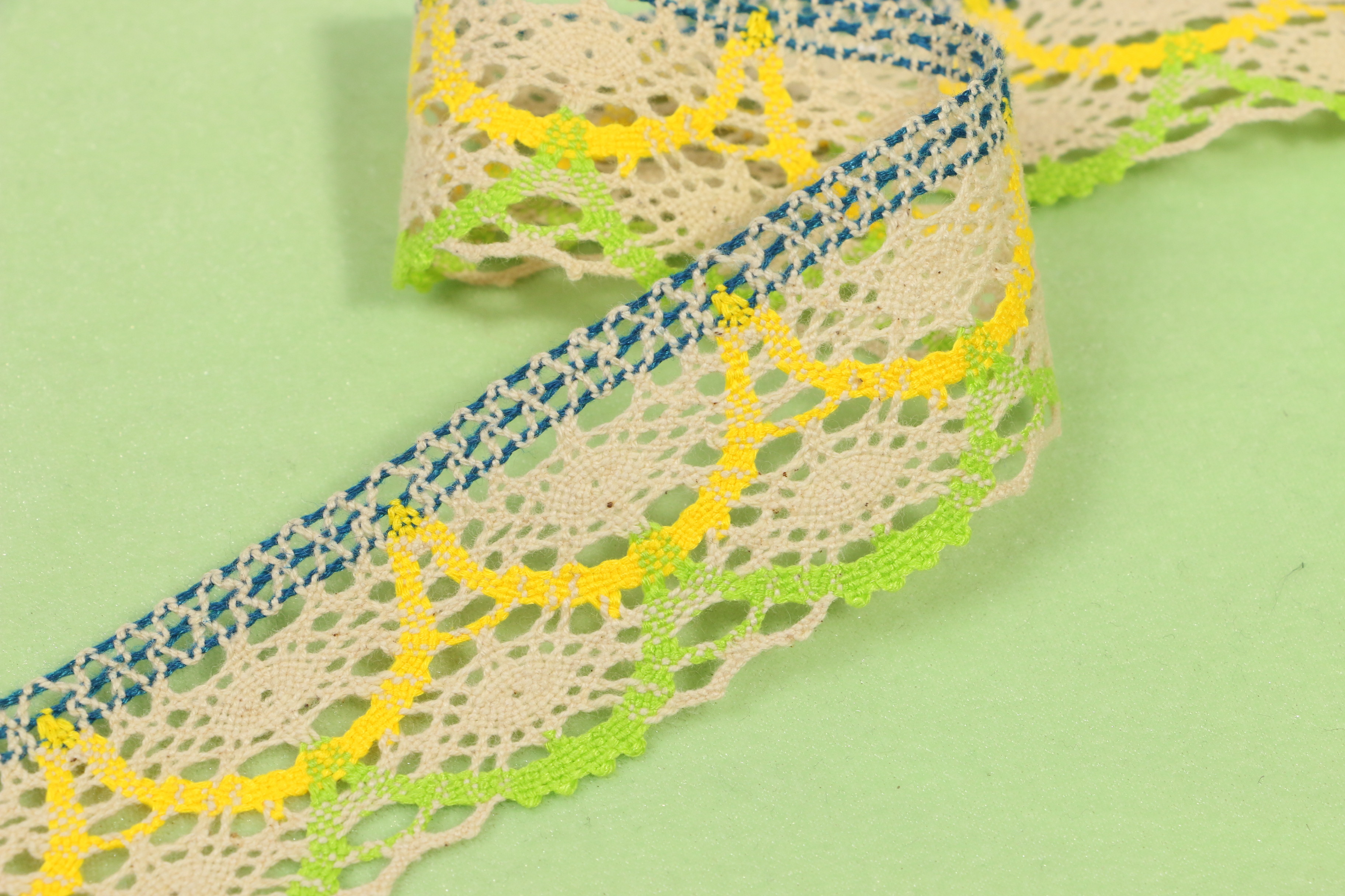  Nonstretched Cotton Crochet Lace Trim 35mm Width Eco Fridendly Manufactures