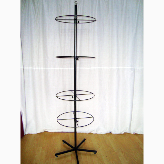  4 Layers Spinning POP Display Rack With 5 Legs Base Manufactures