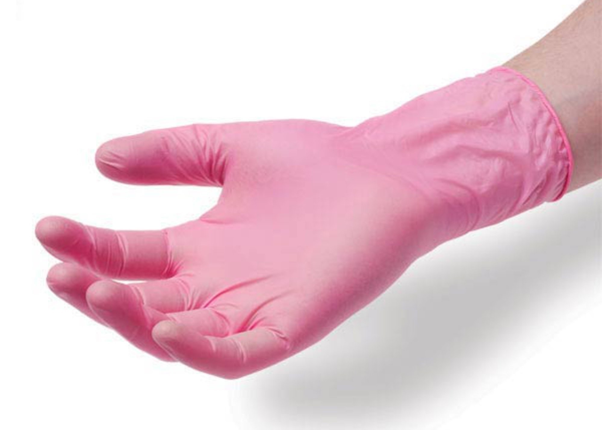  Pink Transparent PVC Disposable Hand Gloves Latex Free Disposable Vinyl Gloves Manufactures