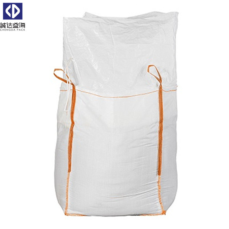  1 Ton PP Bulk Bags , Polypropylene Woven Big Bag With Top Ruffle Skirt Manufactures