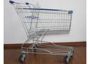  Supermarket Metal Handcart Rustless 4 Wheels Shopping Trolley For Shop Manufactures