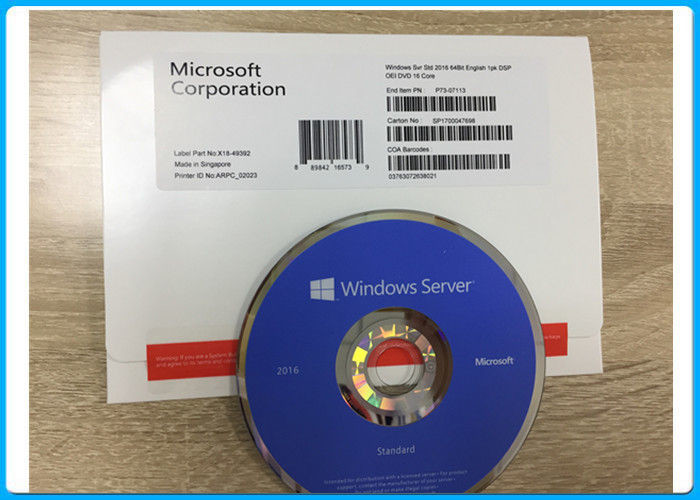  Microsoft Software Key Code Windows Server 2016 Standard 64bit OEM 16 CORE Manufactures