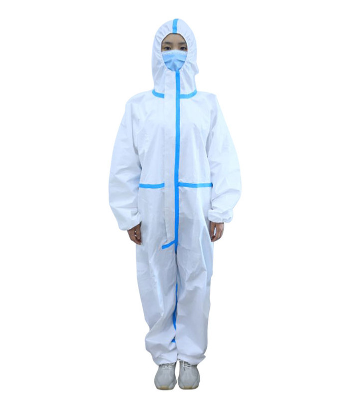  CE Certified Anti Epidemic Supplies , Disposable Protective Suit Hooded Manufactures