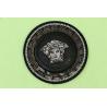 Buy cheap 3D Black Medusa Circle Patch Silver Metallic Embroidery Sequins PU Puff Patch from wholesalers