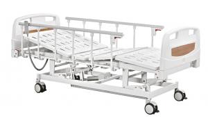  Three Functions Electric Nursing Bed With Central Locking White Metal Manufactures