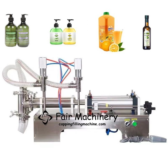  EMC 60ml Shampoo Filling Machine 2 Nozzle For Juice 0.1m3/min Manufactures