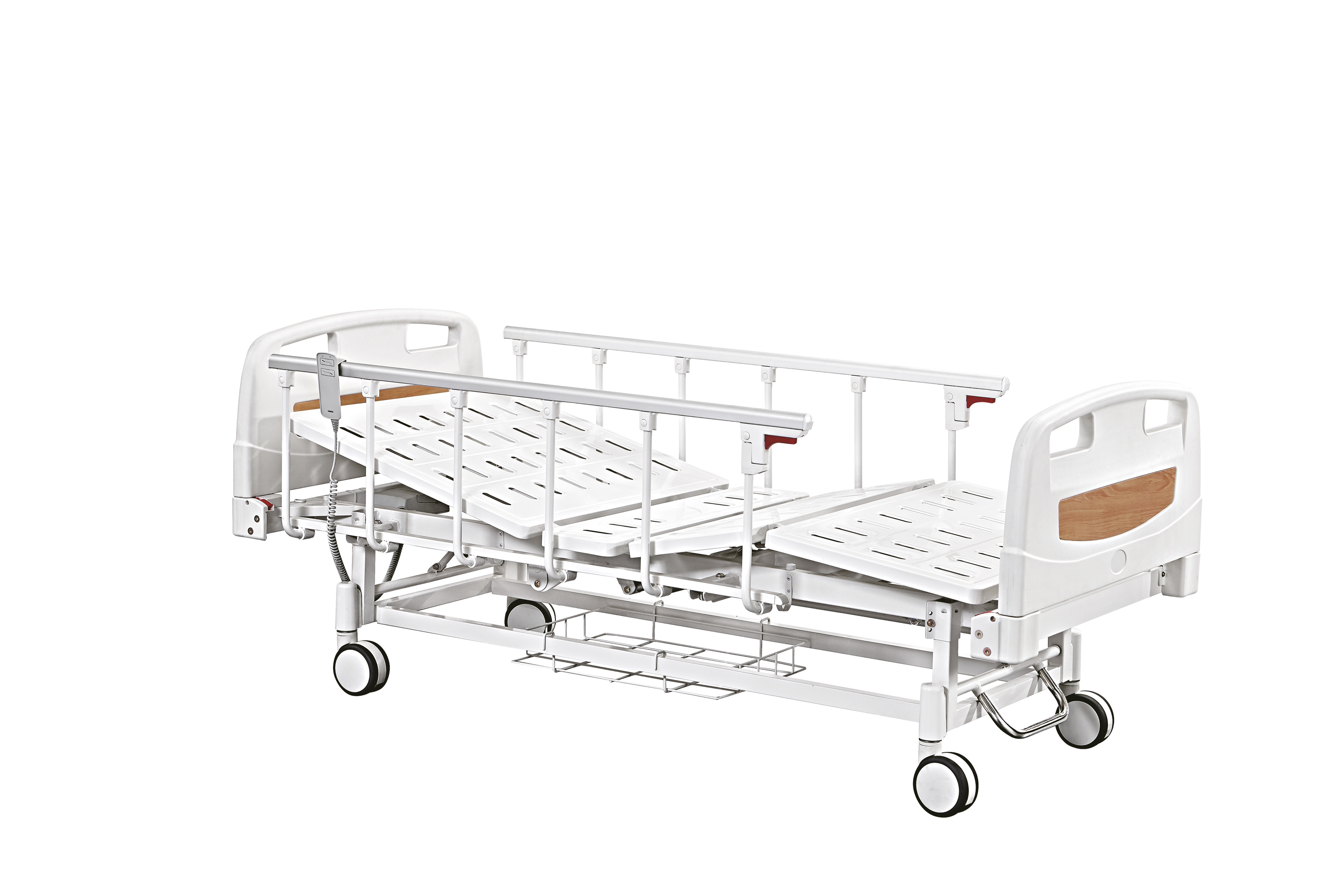  Two Crank Manual Care Bed PP Head Board Central Control Wheel Manual Hospital Bed Manufactures
