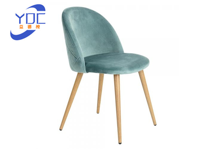  Restaurant Dining Modern Fabric Chair With Metal / Wooden Legs Manufactures