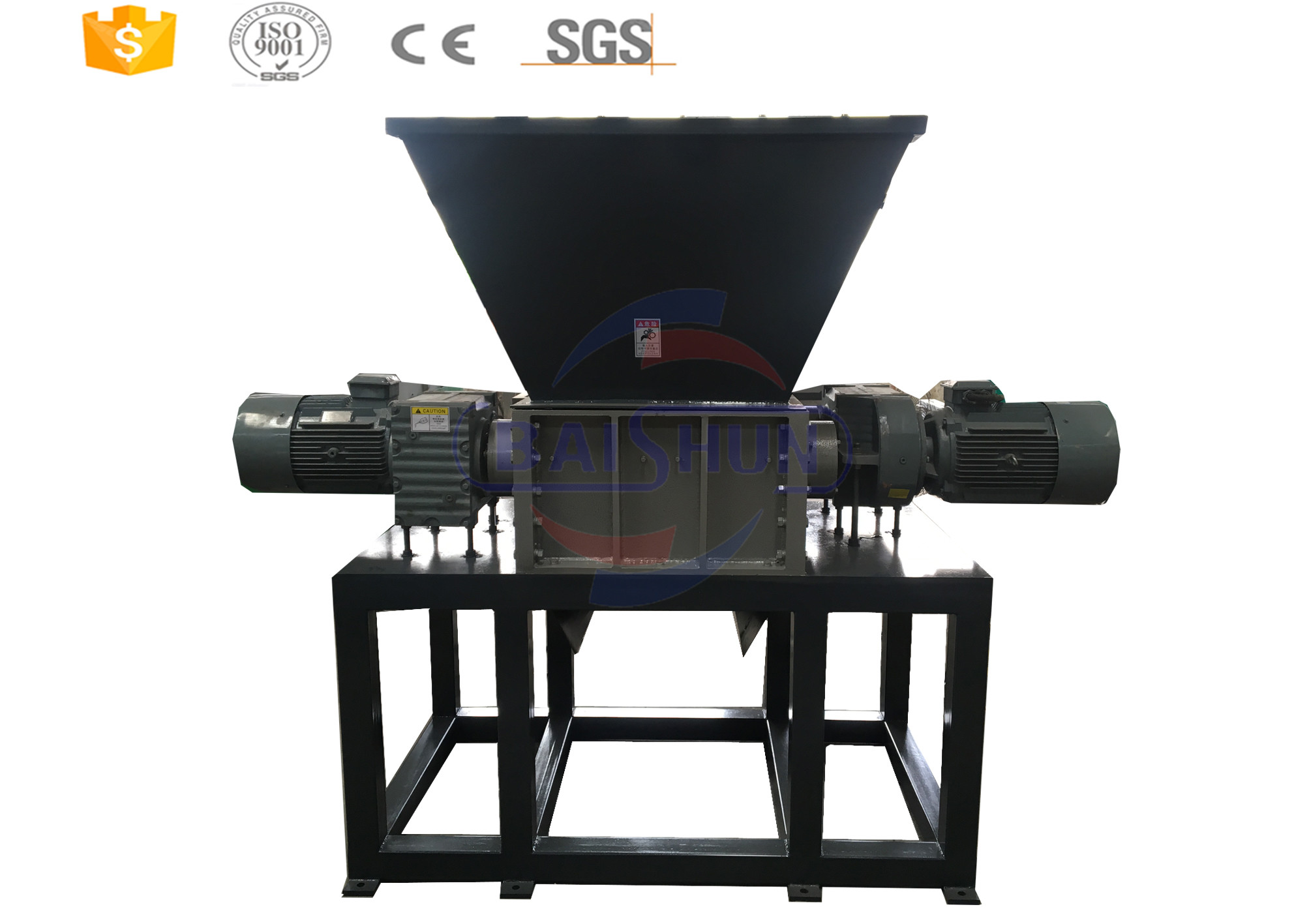  High Capacity Plastic Waste Shredding Machine With Four Corners CE Certificate Manufactures