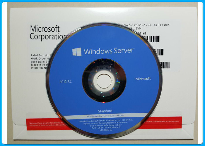  Standard R2 English Windows Server 2012 Retail Box 1PK DVD 2CPU / VM OEM Pack Manufactures