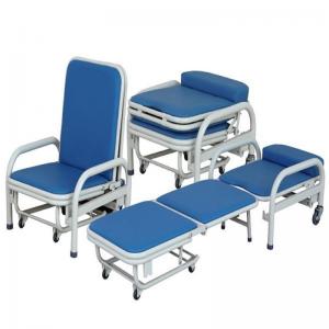  Cold Rolled Steel Hospital Waiting Area Chairs Folding Accompany Chair Space Saving Manufactures