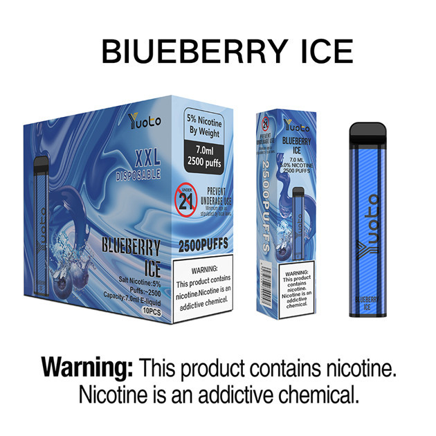  Blueberry Ice 1200mAh Disposable Electronic Cigarette Yuoto 2500 Puffs Manufactures