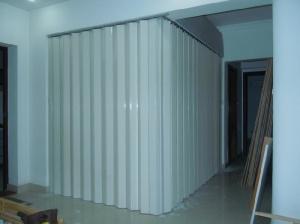  Washable PVC Folding Door Interior , Foldable Toilet Door Moisture Protection Manufactures