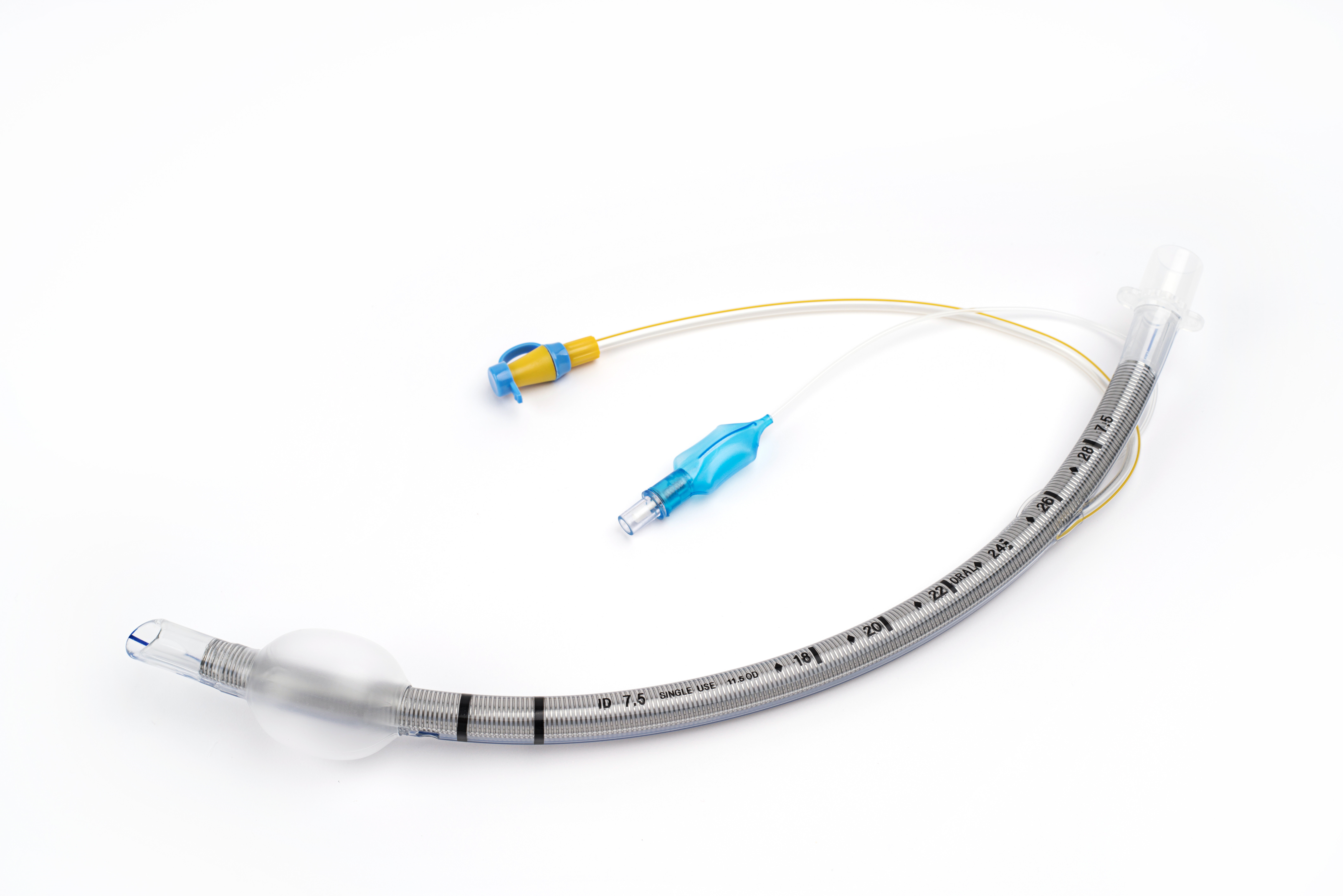  Kink Resistant Reinforced Endotracheal Tube Nasal ETT Tube With Suction Port Manufactures