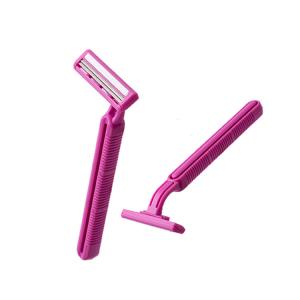  Pink Plastic Safety Razor Two Blade With Lubricant Vitamin E And Vera Aloe Strip Manufactures