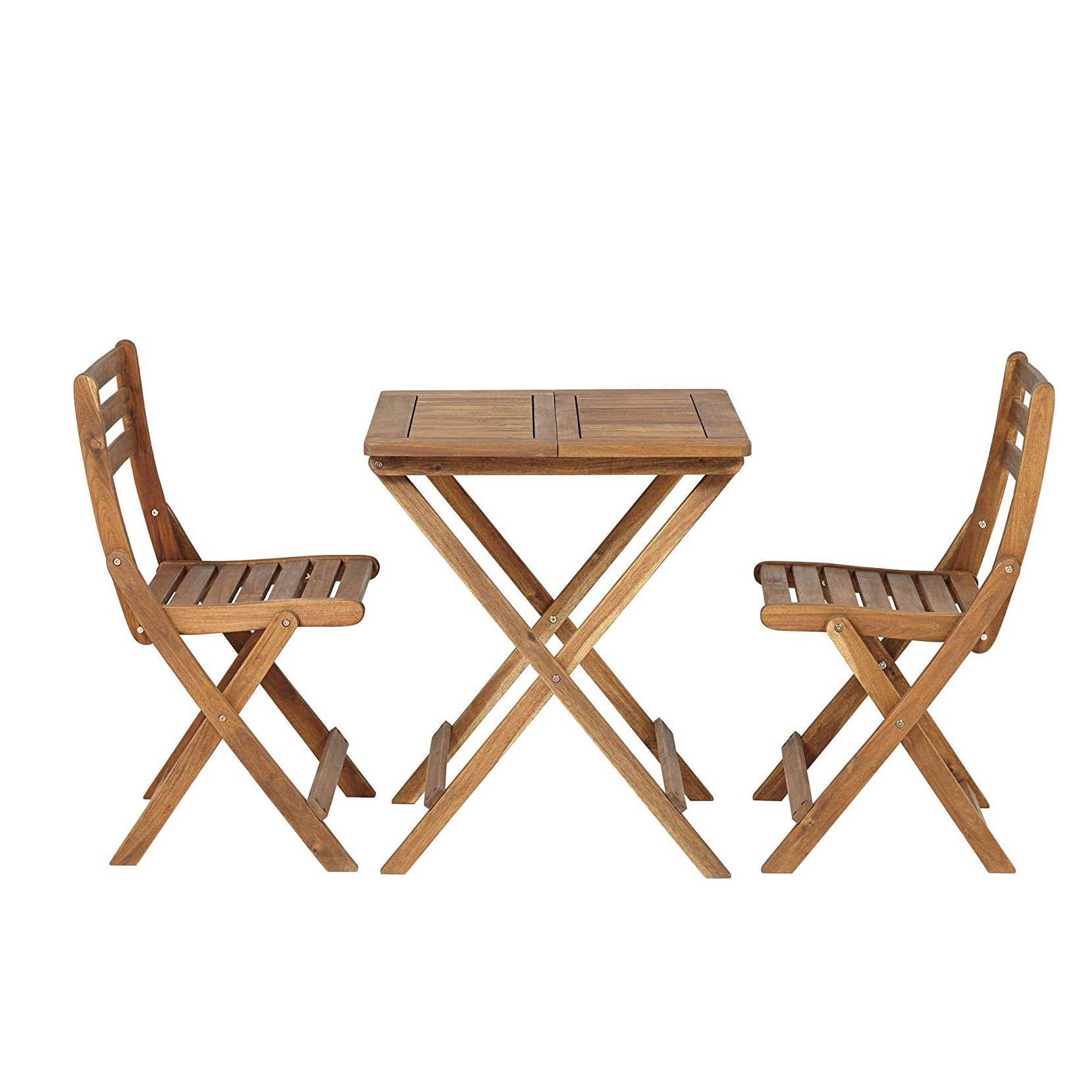  ISO 9001 Garden Outdoor Wood Bistro Table And Chairs Set Manufactures