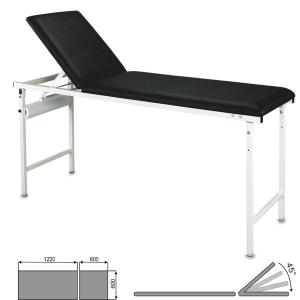 Black Color Back Section Hospital Examination Table Up And Down By Manual Way Manufactures