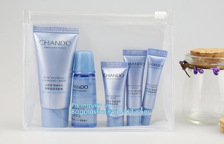 EVA PVC Cosmetic Bag For Women Zipper Waterproof Airline Makeup Travel Organizer Toiletry Bag, fashion clear transparent