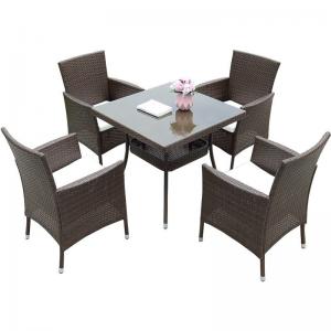  H680mm W540mm Table Rattan Garden Dining Set Retro Designs Manufactures