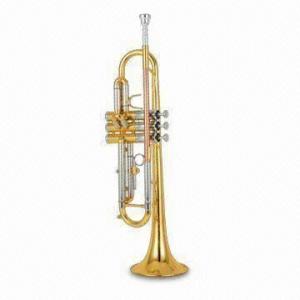  C Key Trumpet with Brass Body and Gold Lacquer Finish Manufactures